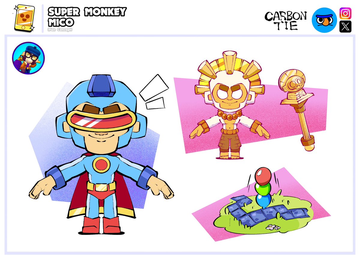 Carbon_Tie's tweet image. Super Monkey Mico! ☀️🎈

Brawl Stars X Mobile Game Classics! ⭐️
#BrawlStars