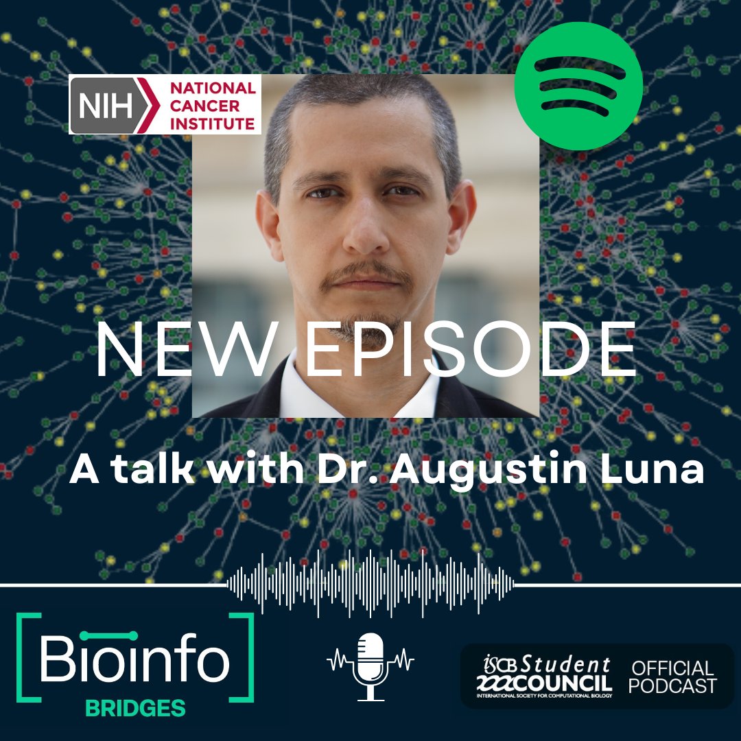 🌟 Excited to share our latest #BioinfoBridges episode, now live!
🎙 I had the privilege to speak with Dr. Augustin Luna, 🇲🇽a Mexican-American investigator at the National Library of Medicine and the National Cancer Institute. 

It was fantastic to hear about how his work in