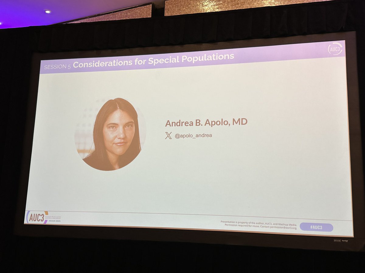 Toni Choueiri, MD (@drchoueiri) on Twitter photo Dr <a href="/apolo_andrea/">Andrea Apolo, M.D.</a> <a href="/theNCI/">National Cancer Institute</a> has executed phenomenal innovative investigator-initiated clinical trials in rare GU/Bladder Cancer Variants. She takes the stage at #AUC3 to educate us all!
<a href="/DrRosenbergMSK/">Jonathan Rosenberg MD</a> <a href="/montypal/">Sumanta K. Pal, MD, FASCO</a> <a href="/DrRanaMcKay/">Rana McKay, MD, FASCO</a> Dr <a href="/apolo_andrea/">Andrea Apolo, M.D.</a> <a href="/theNCI/">National Cancer Institute</a> has executed phenomenal innovative investigator-initiated clinical trials in rare GU/Bladder Cancer Variants. She takes the stage at #AUC3 to educate us all!
<a href="/DrRosenbergMSK/">Jonathan Rosenberg MD</a> <a href="/montypal/">Sumanta K. Pal, MD, FASCO</a> <a href="/DrRanaMcKay/">Rana McKay, MD, FASCO</a>