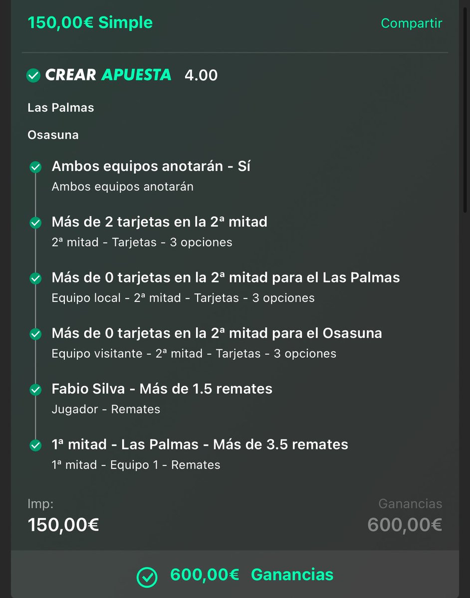 Picks_Online's tweet photo. 😜¿EMPEZAMOS BIEN LA JORNADA?

4/5 picks ✅ Las 2 cuotas 4 ✅

Por aquí: 

 el aumento ✅ y la cuota 4 ✅

❌ El remate de Essugo que lo expulsaron

🔥¿Vamos a por más? Dadle Like💚

⚠️Canal Gratuito: https://t.co/Y8MA0B6tdc https://t.co/ENxZDT06pT