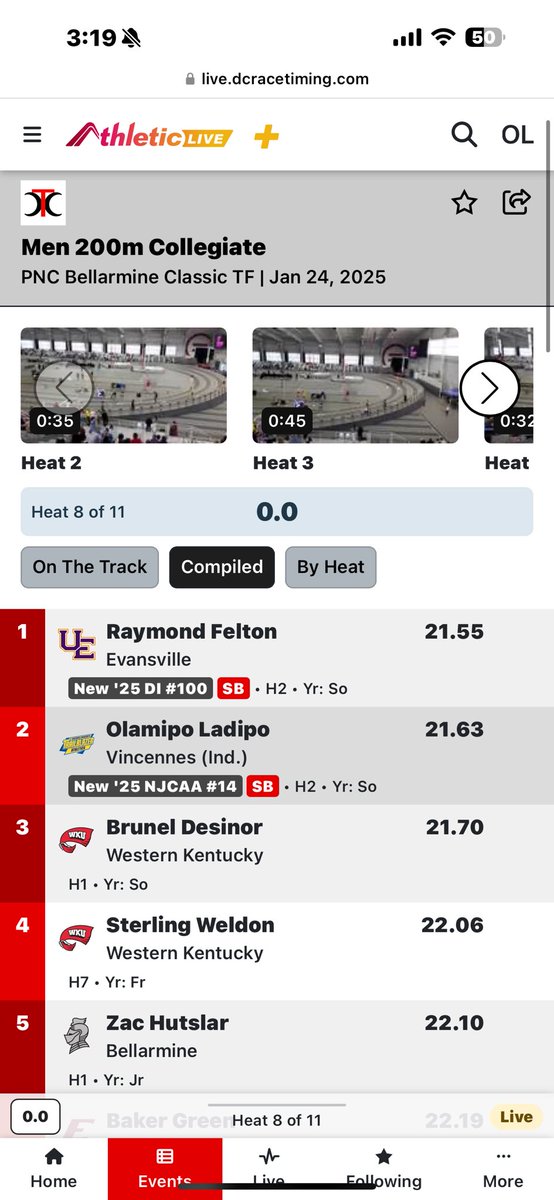 OlamipoL's tweet photo. SEASON BEST! SCHOOL RECORD!
21.63 after a 48.70 https://t.co/SbZMRnPz1c