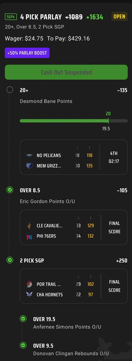 BettorInGreenCo's tweet photo. another INSANE night in the cord. 

even in the small slate we ATE 

$59 -> $125
$25 -> $125 
$35 -> $306
$36 -> $346
$24 -> $429 

still just TEN. DOLLARS. to join 

https://t.co/jtk2VsY1KS https://t.co/2tEdK4KHaT