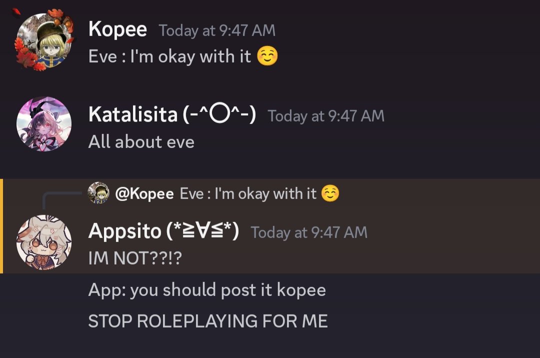 Cffeenism's tweet photo. @fudanharu We're adding Eve to the group now goddamn https://t.co/wrDpmkFzV9