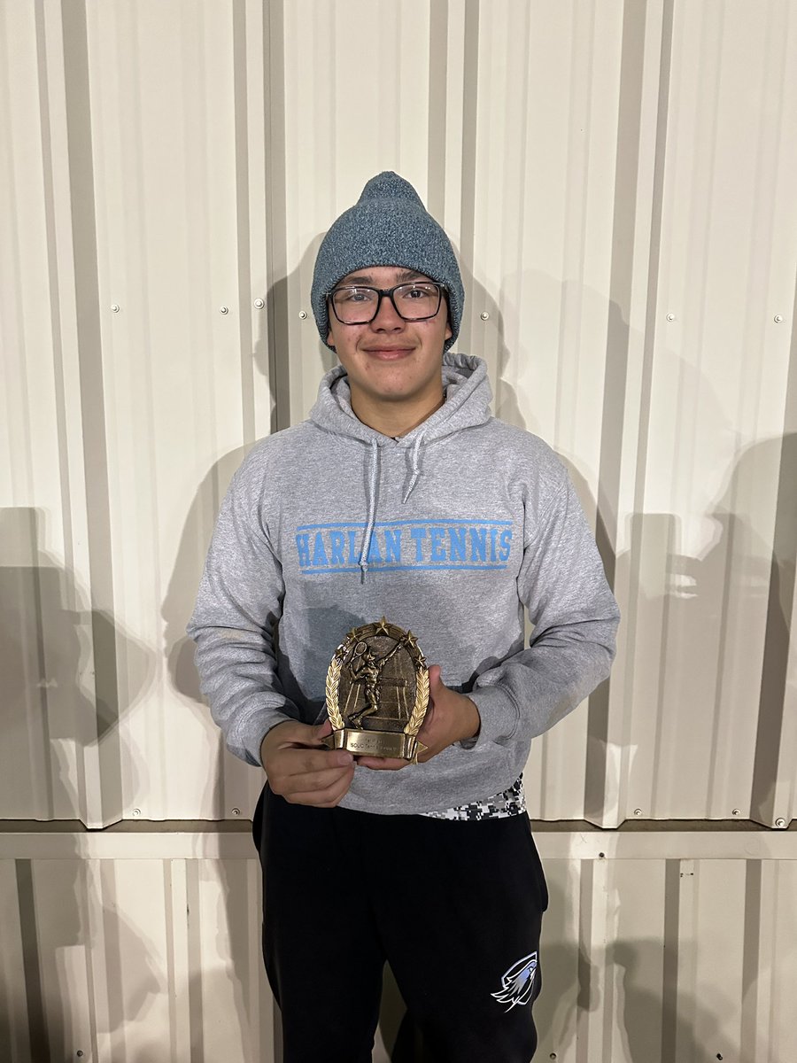 HarlanTennis's tweet image. Congratulations Adrian Mansilla! 1st Place at the Clemens/Steele Tournament. @NISDHarlan @NISDTennis @coachesalas @Rick_Yzaguirre
