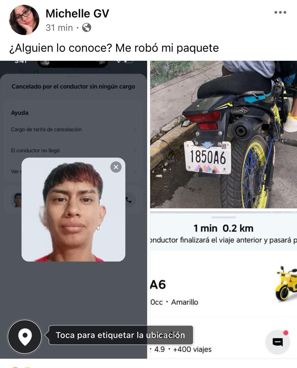 MichellGranad15's tweet photo. El mismo naco que me robó mis cosas y @DiDi_Mexico no hace absolutamente nada, después del proceso y la demanda que se indicó, no hubo respuesta. Que burla que sigan teniendo a personas así trabajando y exponiendo a los usuarios. 

@DiDi_Mexico @SSPCMexico @SEGOB_mx https://t.co/1TLd8KlStg