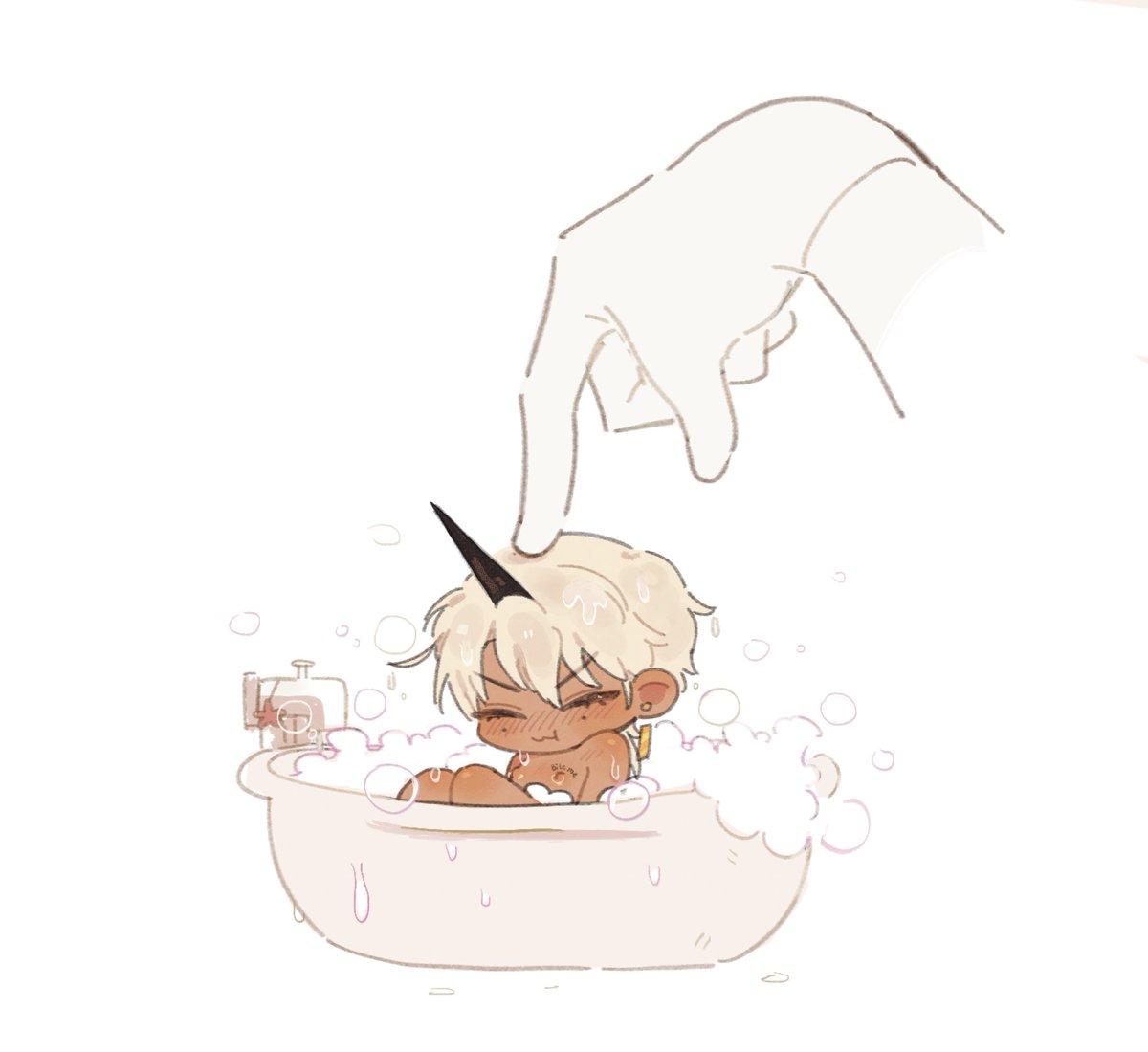 give him a bath because he stinks
