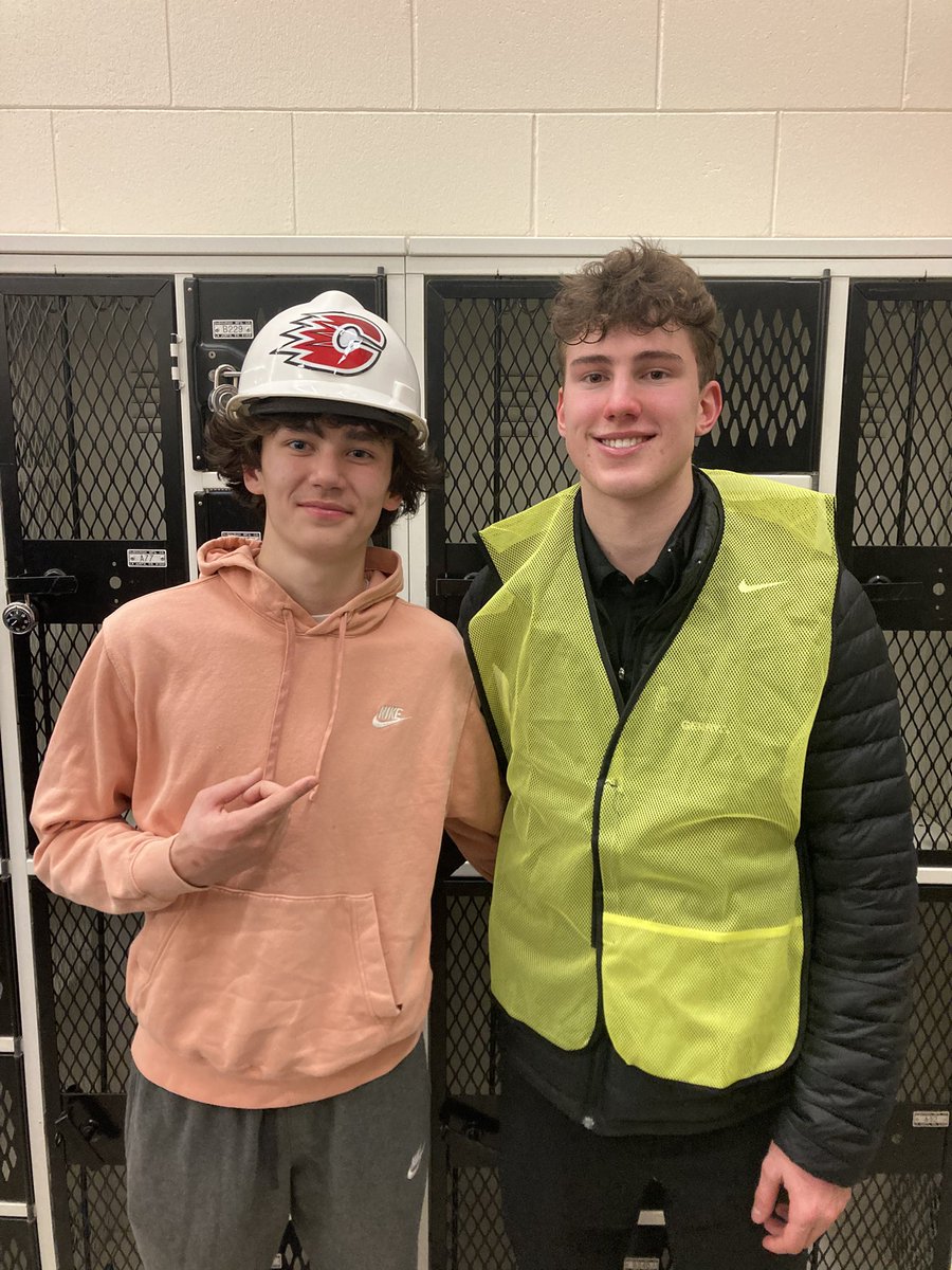 Cougs go to Andover and get a big W! Our hard hat workers of the night go to Max Johnson and Jackson Driessen! #StaytheCourse #NotmeButwe