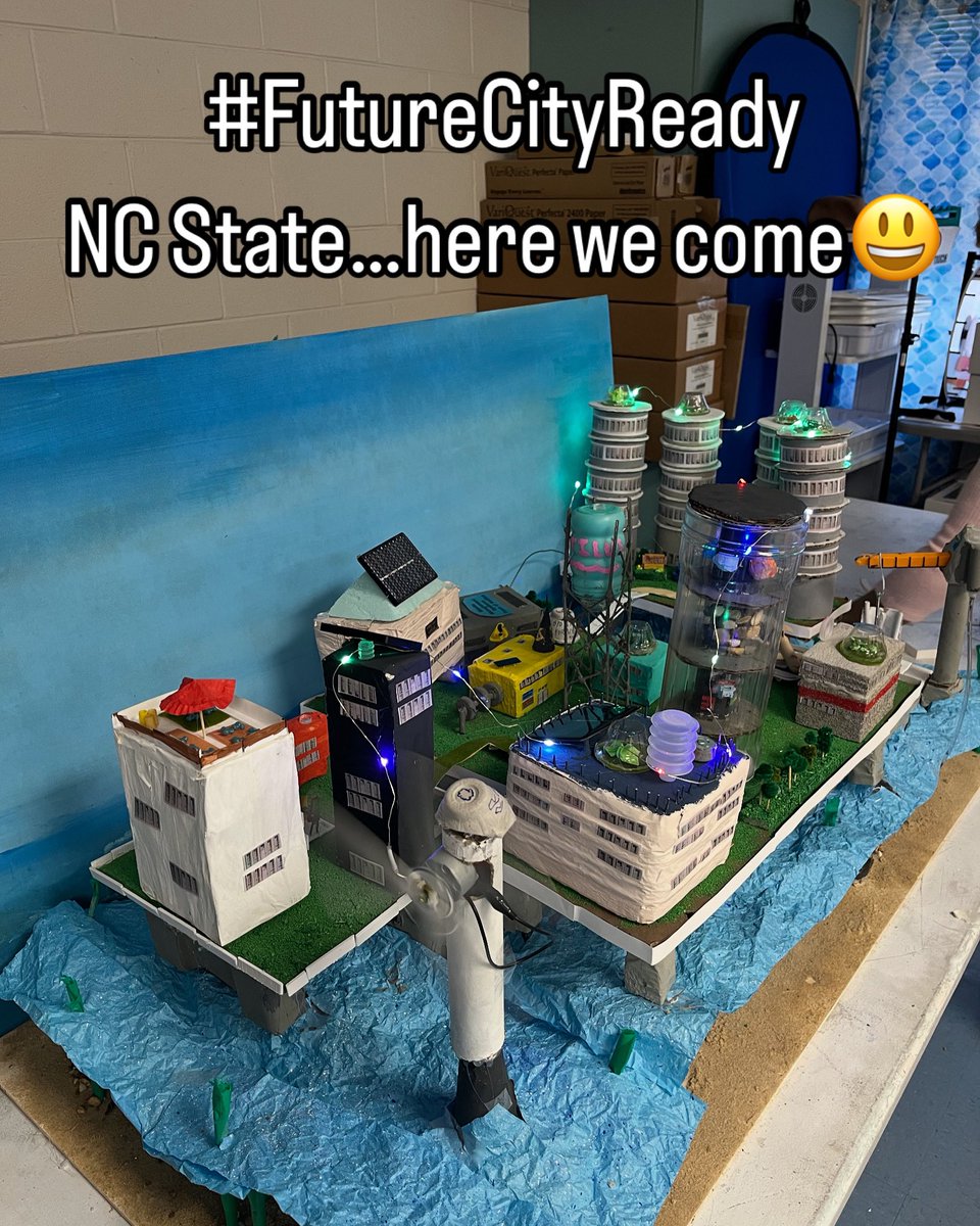 ashley_basnight's tweet photo. NC State-here we come!! Our students will be presenting their #futurecities project at the @NCStateMcKimmon  in less than 12 hours🤞😳
So very proud of all their hard work!!! ❤️ #ffmscte #CTEforNC #mostfunprojectever @Daretolearn_DCS https://t.co/G3kQIf7kD6