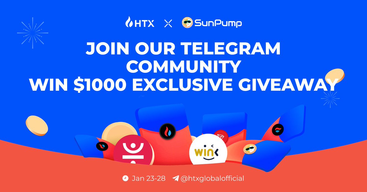 #HTX x #TRON ECO Giveaway 🎁 

1⃣ Follow <a href="/DeFi_JUST/">JUST DAO</a> <a href="/WinkLink_Oracle/">WINkLink</a> 
2⃣ Join #HTX: t.me/htxglobaloffic…
3⃣ Join JUST: t.me/+gy1DGezhaR5mM…
4⃣ Join WinkLink:  t.me/+tgEbH3_eyQhiM…
5⃣ Join the telegram and type the special command for exclusive #rewards 

More details:
