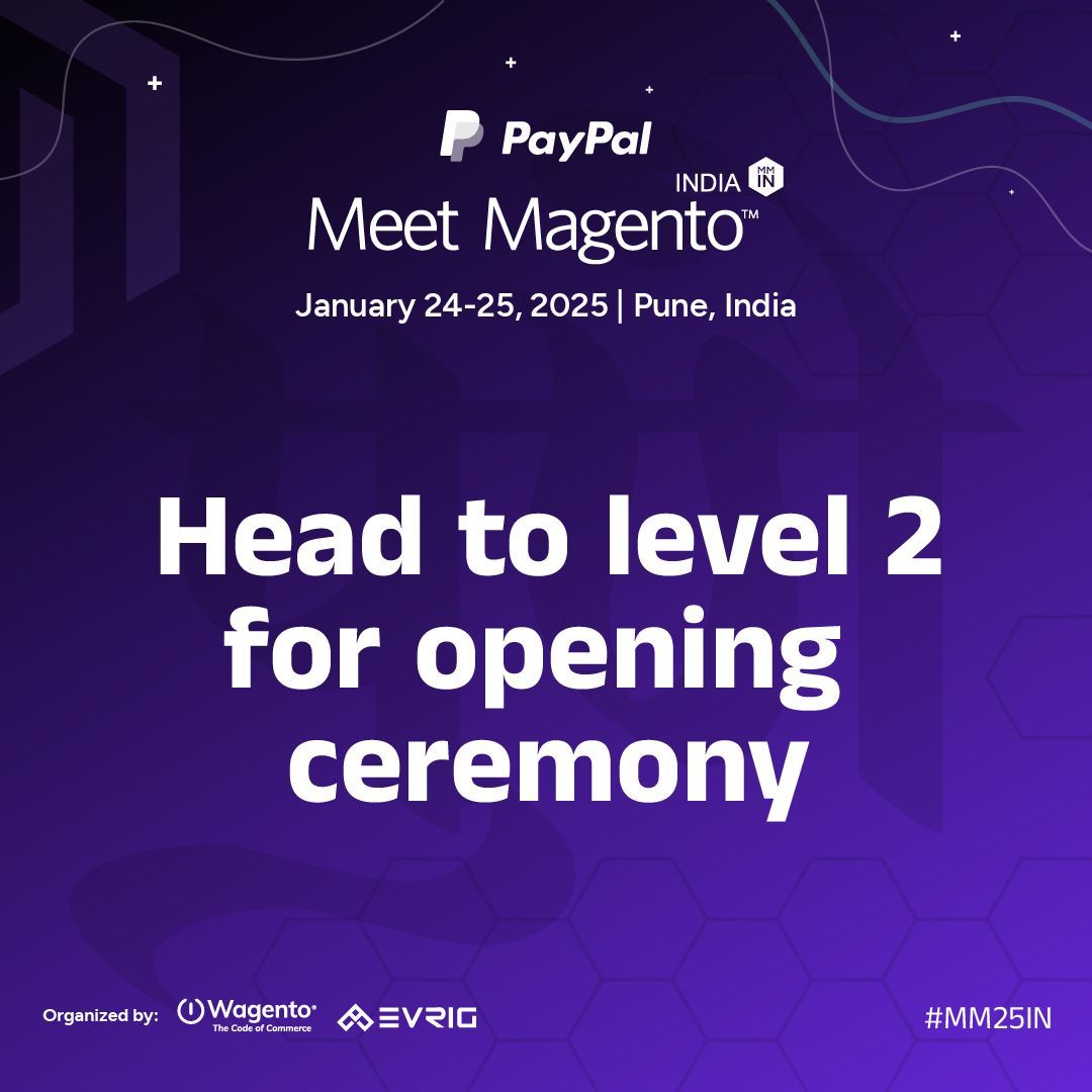 MeetMagentoIN's tweet photo. Head to the auditorium on Level 2 to experience an electrifying start to Meet Magento India 2025 with the beats of traditional dhols. π₯
Join us for a grand opening ceremony filled with energy, celebration, and community spirit.
#MM25IN #eCommerceEvent #OpeningCeremony https://t.co/3xj7P9thYk