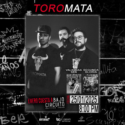 CHICOMONIO's tweet photo. Tenemos dos pases gratis para ver a nuestras amistades de #ToroMata en el Bajo circuito, solo tienen que poner: QUIERO MI BOLETO 
y se van ustedes y un acompañante. 
#SectaTropical @nofm_radio https://t.co/AwY03zPjOw
