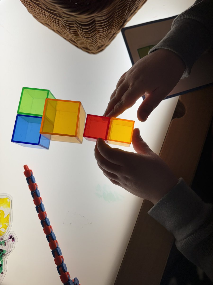RCPS_EarlyLearn's tweet image. Student C is building with translucent blocks.
#lightandreflection #translucentblocks #dph #pat