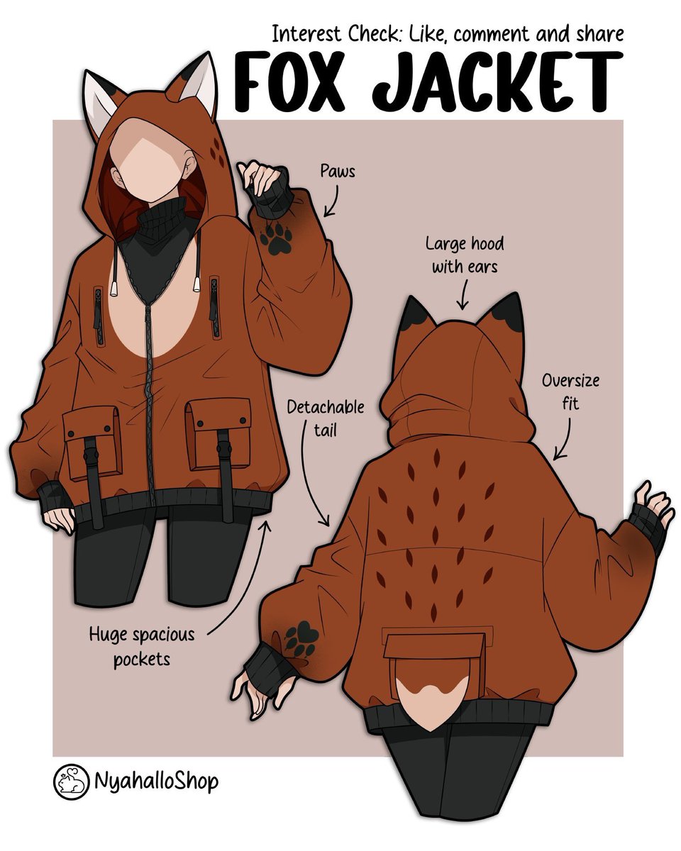 qrowik's tweet photo. @NyahalloShop fox jacket :3 https://t.co/mSbuc2qq7z