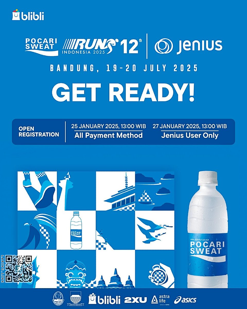 LarikuInfo's tweet photo. ๐ฝ
๐ฆ Pocari Sweat Run
๐ฎ Bandung - Jabar
๐ฐ๏ธ 19-20 Jul 2025
๐ Kids/5K/10K
๐ฐ 20 Juli 2025
๐ 21K
๐ https://t.co/YIidecnUY3 โช
๐บ
๐บ
โขโขโข
#PocariSweatRun #PocariSweat #PocariSport #RunID #Bandung #LariKuinfo #RoadRun #Blibli #JeniusConnect #AstraLife #infoLari #JawaBarat https://t.co/l2tKUQtXPk