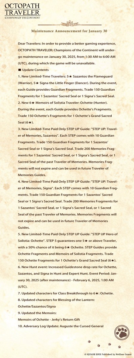 OCTOPATH TRAVELER: CotC tweet media