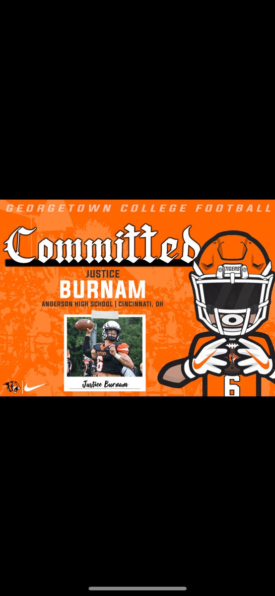 Justice Burnam (@justice_burnam) on Twitter photo I am 100% committed to Georgetown college!!!
I want to thank my family, coaches, and the Georgetown staff for the support and help through this journey.
<a href="/JohnPerin/">John Perin</a> <a href="/CalebCorrill/">Caleb Corrill</a> <a href="/CoachEvanDreyer/">Evan Dreyer</a> I am 100% committed to Georgetown college!!!
I want to thank my family, coaches, and the Georgetown staff for the support and help through this journey.
<a href="/JohnPerin/">John Perin</a> <a href="/CalebCorrill/">Caleb Corrill</a> <a href="/CoachEvanDreyer/">Evan Dreyer</a>