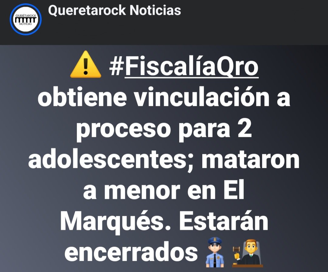 QueretarockNoti's tweet photo. Fiscalia Querétaro informa:
✅ Se obtuvo vinculación contra 2 adolescentes
📍 Hechos ocurridos en Agua Azul, El Marqués, el 19 de enero
⚖️ Internamiento preventivo, medida cautelar
📋 Procesados de acuerdo a la Ley Nacional del Sistema Integral de Justicia Penal para Adolescentes https://t.co/pDigPaVl09