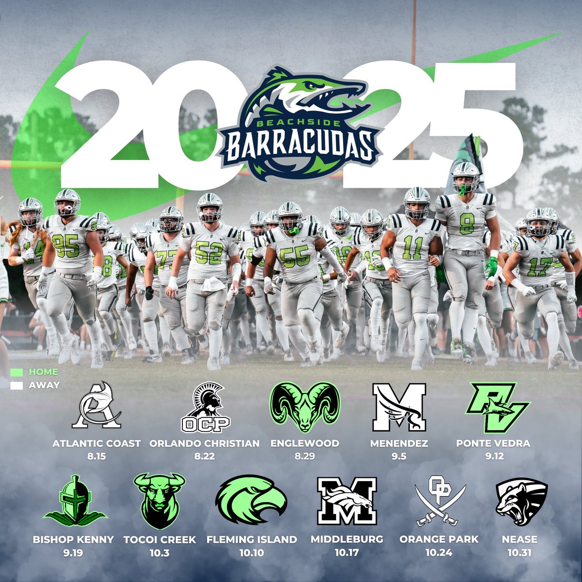 🚨 2025 Varsity Football Schedule! 🚨

#BarracudaNation #BeachsideMade
#LetsGetlt

<a href="/FlaHSFootball/">FloridaHSFootball.com</a> <a href="/ActionSportsJax/">Action Sports Jax</a> <a href="/JustinBarneyTV/">Justin Barney</a> <a href="/NorthflJohnson/">904 Sports</a> <a href="/Andy_Villamarzo/">Andy Villamarzo</a> <a href="/ByCoreyDavis/">Corey Davis</a> <a href="/BrentASJax/">Brent Martineau</a> <a href="/ChrisBoyleDBNJ/">Chris Boyle</a> <a href="/PrepRedzoneFL/">Prep Redzone Florida</a> <a href="/DuvalSports/">Duval Sports</a> <a href="/BeachsideSports/">Beachside Athletics</a> <a href="/duff_pete/">Pete Duffy</a>