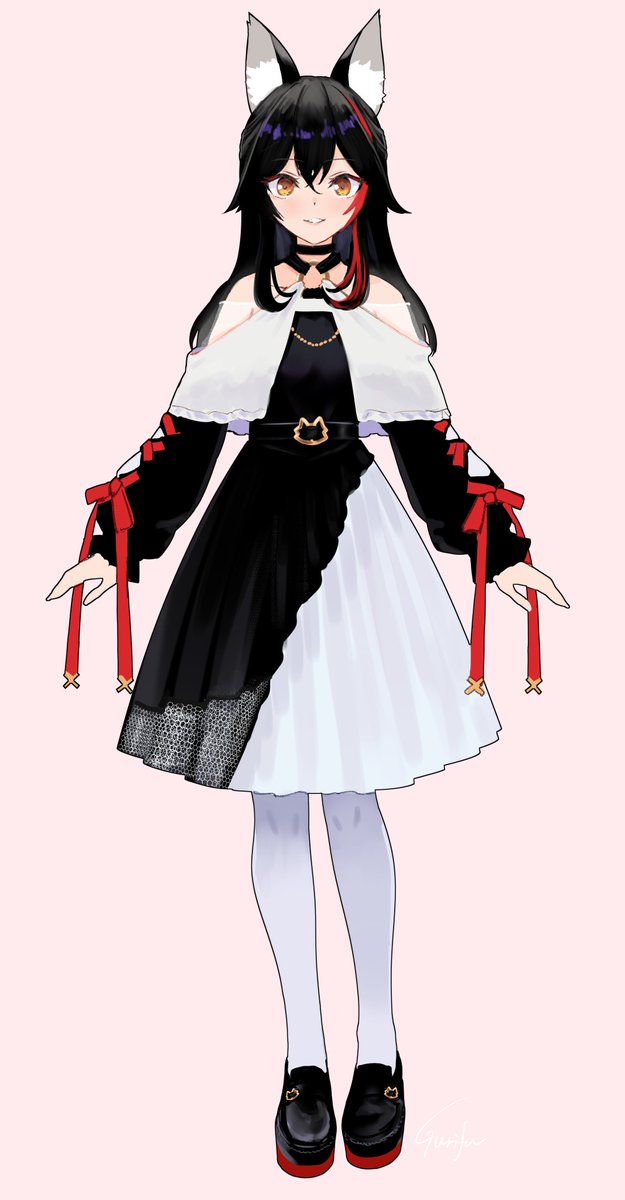 大神ミオ「お清楚ミオしゃ#大神ミオ新衣装予想 」|ぐりふのイラスト