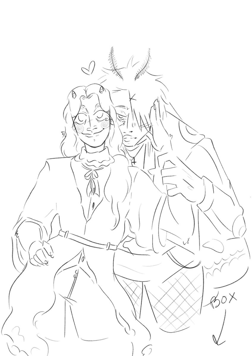 TeenyNut's tweet photo. Omg I’ve never posted these here anyways Charlie and Vaggie redesigns-

#HazbinHotel https://t.co/J2VcfJTRoC