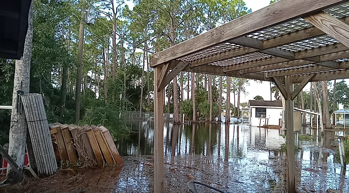 PhillipsCoffin's tweet photo. Look at this, my backyard last yr.  W climate change N the Deep.River down the rd..Just a matter of time till they close this resort down or totally Goes under water.. Probably will take a total loss on my home We all will, Many have left, I will be glad to go!! Movin up North!! https://t.co/1BueSbDdJP