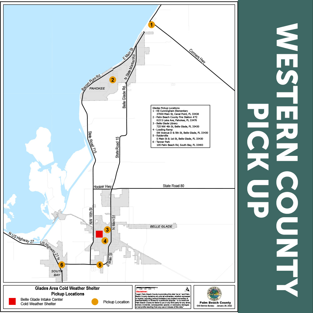📍 Shelter Locations:
•Western Palm Beach County:
Belle Glade Transitional Shelter and Lake Village at the Glades
341 NW 11th Street, Belle Glade, FL 33430
•Eastern Palm Beach County:
Westgate Community Center Gymnasium
3691 Oswego Avenue, West Palm Beach, FL 33409