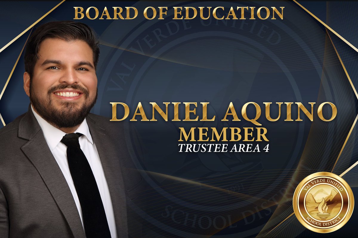 Board Member Aquino’s journey with Val Verde began in 2004 as a 6th grader at Tomas Rivera Middle School. After graduating from Citrus Hill High in 2011, he was elected to our Board in 2022. We’re grateful for his leadership and excited for his continued impact! 👏 #VVUSD