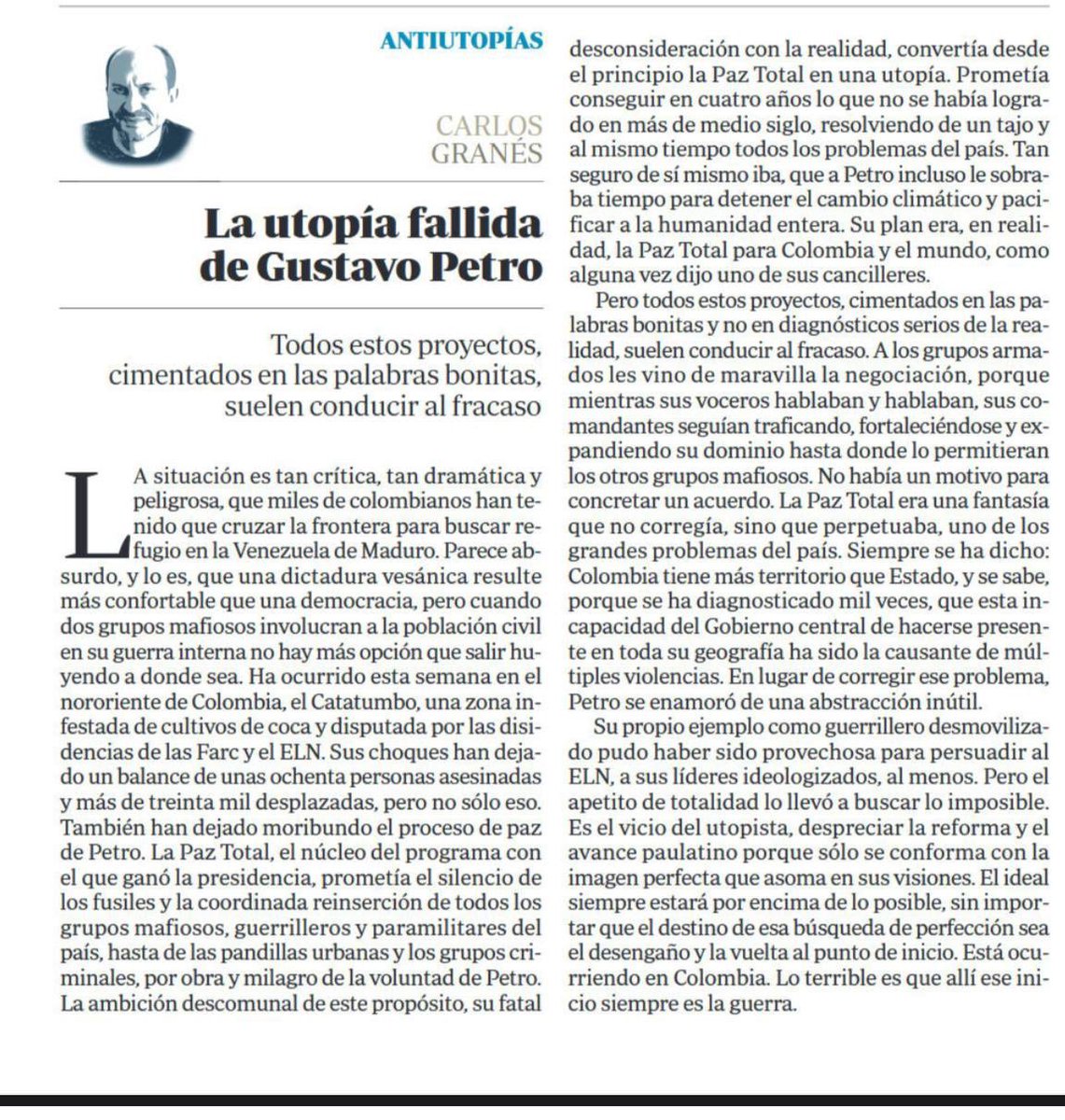 Buenisimo <a href="/CarlosGranes/">CARLOS GRANÉS</a>