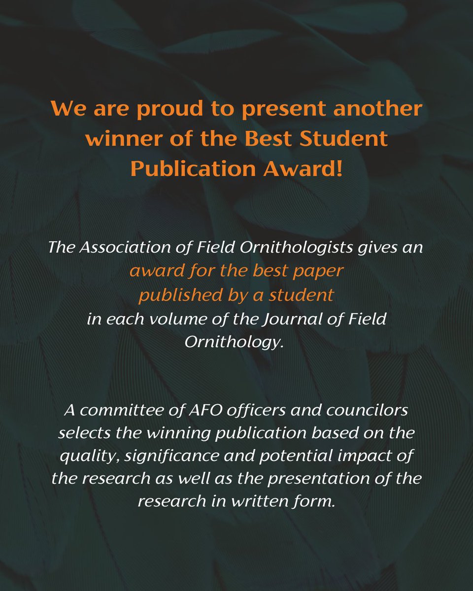 Association of Field Ornithologists tweet media