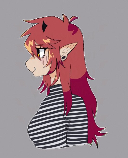 hi i still draw here and there :3 today i did my pngtuber oc with a shirt i love