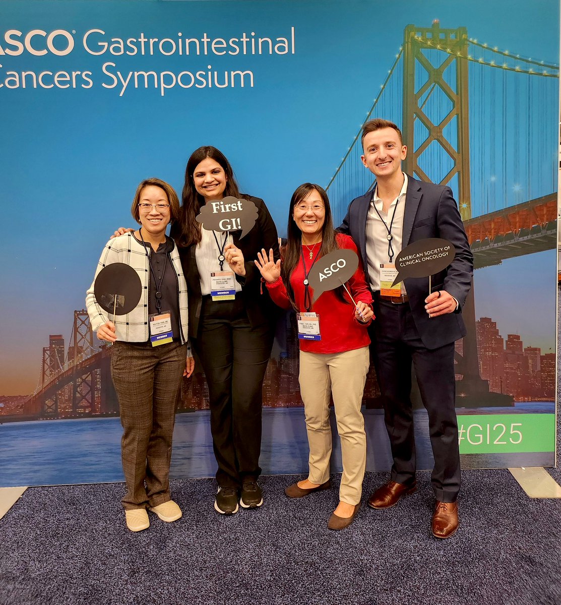IAKournoutas's tweet photo. Great time at #GI25 #GIASCO so far! Had a blast presenting our study on 1st line atezo/bev vs. treme/durva in unresectable HCC.

Many thanks to my mentors Dr. Tran Nguyen and Dr. Ou for their support and guidance✊

@MayoHemeOnc @MayoMN_IMRES https://t.co/dLy2LMPNpe