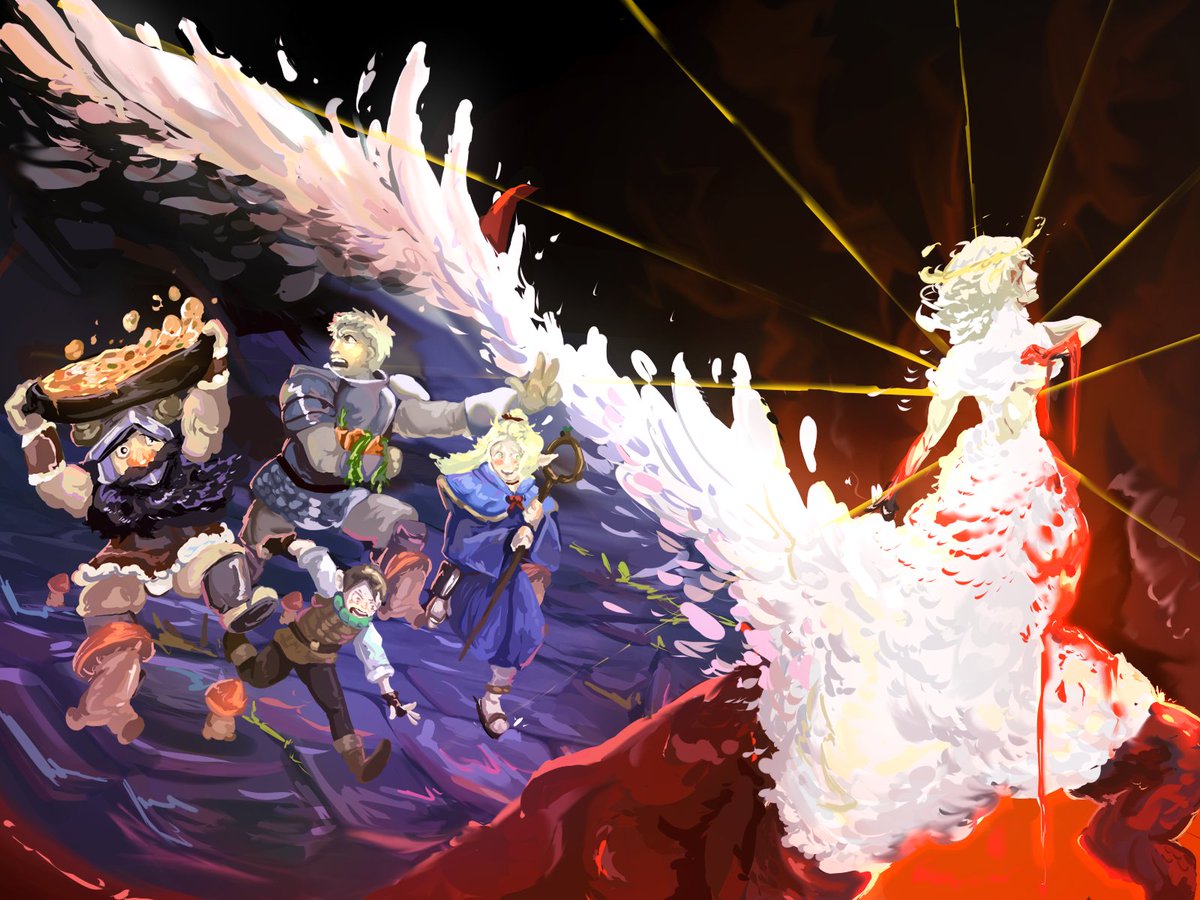 GuZart *Comms slots 7/10* (@gu_zart) on Twitter photo Dungeon meshi Fan art i made for <a href="/ABatInaHat/">BatinaHatt</a> 
#dungeonmeshi  #fanart Dungeon meshi Fan art i made for <a href="/ABatInaHat/">BatinaHatt</a> 
#dungeonmeshi  #fanart