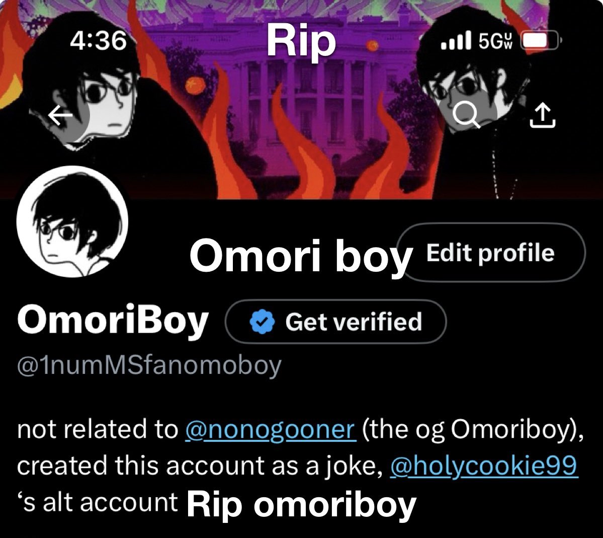 the holycookie alt account tweet media