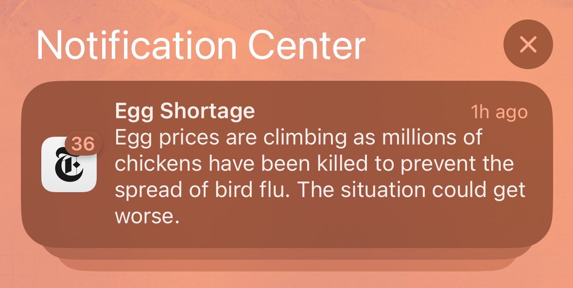 I was told egg prices would go down