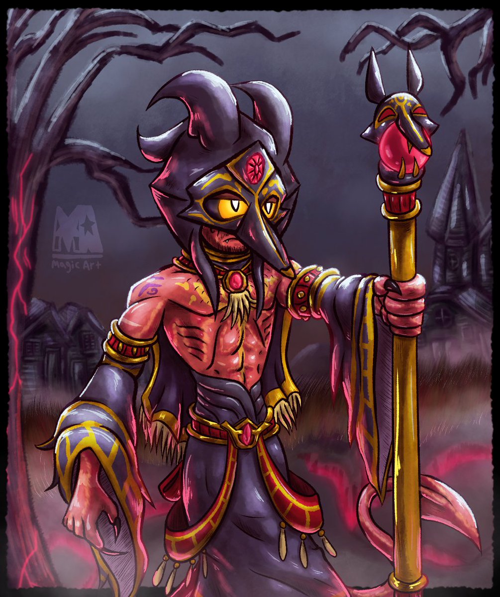 A Sorcerer Hound in a Strange Land
•
In a Curse Of Strahd Campaign, and this is my Boi, Dawntori, a Teifling Sorcerer who comes from a Ancient Egyptian like kingdom, bit somber, cynical and blunt but he means well. 
•
#DnDcharacter #sorcerer #ocartist #NewOc #MagicArtDraws