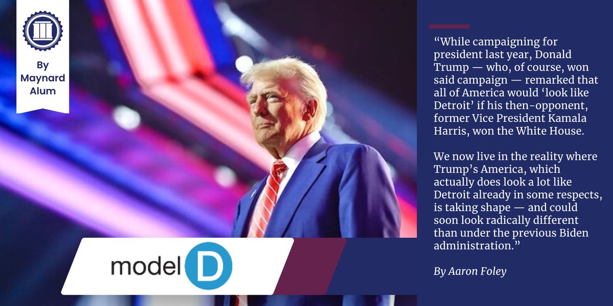 MaynardInst's tweet photo. So...what if the rest of America actually DID look like #Detroit? For @modeld, #Maynard200 alum and Detroiter Aaron Foley (@aaronkfoley) examines Trump legislation and the legacy of the Motor City. https://t.co/t1jQPlQJRM https://t.co/ZNq7waU7Sq