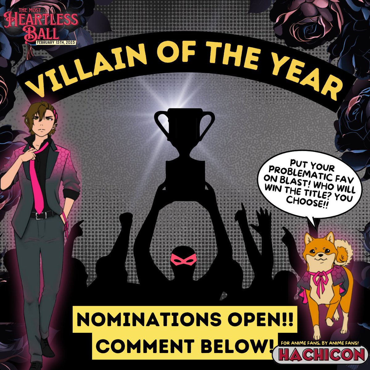 hachi_con's tweet photo. We all love a good villain, but which one do we love MOST? Let us know who your favorite is! The 8 villains with the most votes will go into a tournament bracket on Monday so we can find out who the worst truly is! There'll be some surprises at the dance based on the winner👀 https://t.co/krJVQtGKRb