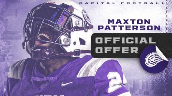 Maxton Patterson (@maxtonpatterson) on Twitter photo Blessed to receive an official offer from Capital University! <a href="/Coachcalexander/">Charles Alexander</a> <a href="/therealjpgreen/">Jonathan Green</a> <a href="/CoachGlaze13/">Tee Glaze</a> <a href="/coachcfrazier/">Chad Frazier</a> Blessed to receive an official offer from Capital University! <a href="/Coachcalexander/">Charles Alexander</a> <a href="/therealjpgreen/">Jonathan Green</a> <a href="/CoachGlaze13/">Tee Glaze</a> <a href="/coachcfrazier/">Chad Frazier</a>