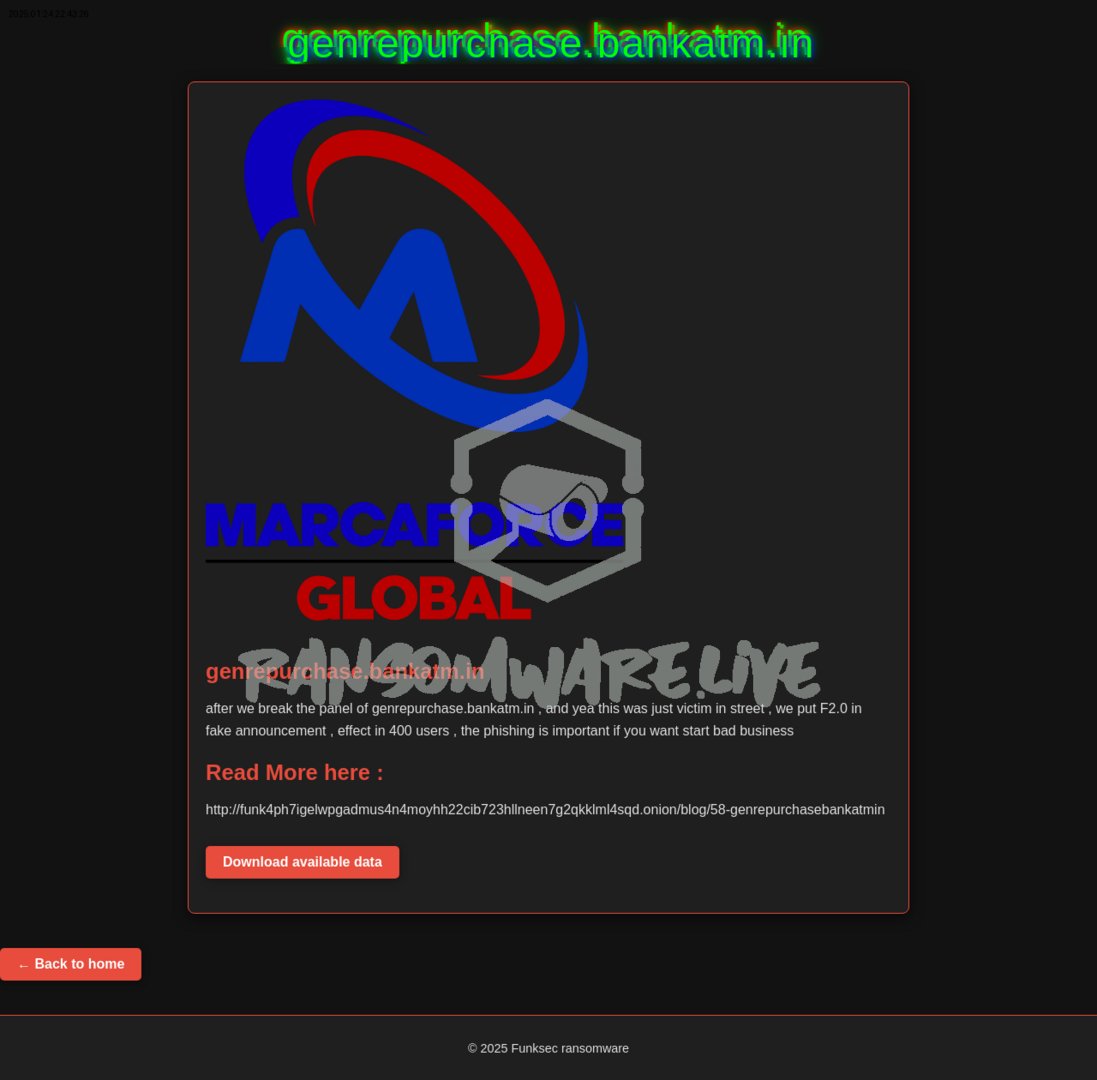TweetThreatNews's tweet photo. Ransomware alert for https://t.co/K1iihjJ2pZ in India! Targeted by funksec, this banking firm specializes in ATM operations. Cybersecurity measures are crucial in today's landscape. 🔒💰 #BankingIndia #ATMsecurity #Ransomware
link: https://t.co/wZbV5DSp39 https://t.co/IMRkfkDOP1