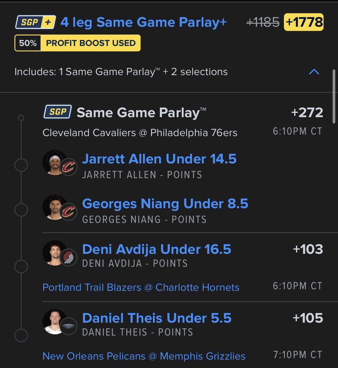 JoeMagaracPicks's tweet photo. There’s a profit boost on FanDuel, so let’s do an unders and see where it goes. https://t.co/gMBYGhuFrb