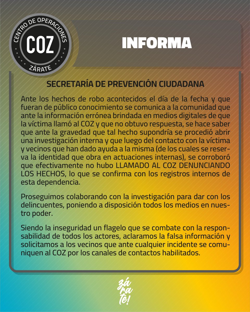 Secretaría de Prevención Ciudadana informa: