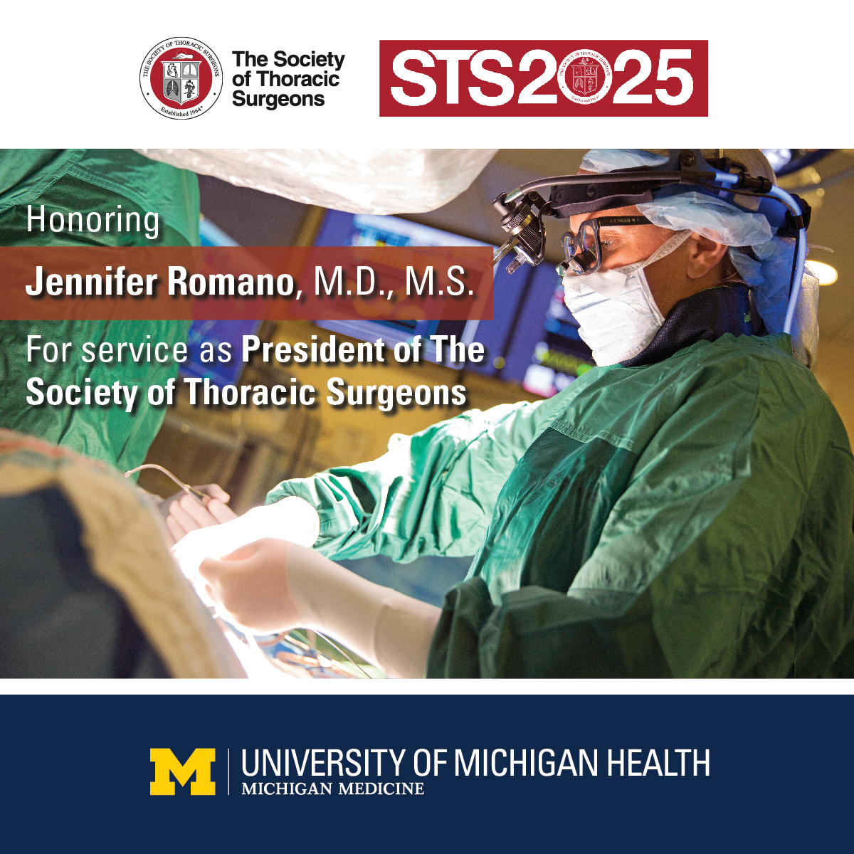 Mott Children's MD (@mottdocs) on Twitter photo Today we celebrate <a href="/JennaRomanoMD/">Jennifer Romano</a> who made history as the first female president of <a href="/STS_CTsurgery/">The Society of Thoracic Surgeons</a>. Her leadership, dedication and expertise have inspired countless others in the field. Here's to shaping the future of congenital heart surgery! <a href="/MottChildren/">C.S. Mott Children's</a> <a href="/umichCVC/">U-M Health Frankel CVC</a> Today we celebrate <a href="/JennaRomanoMD/">Jennifer Romano</a> who made history as the first female president of <a href="/STS_CTsurgery/">The Society of Thoracic Surgeons</a>. Her leadership, dedication and expertise have inspired countless others in the field. Here's to shaping the future of congenital heart surgery! <a href="/MottChildren/">C.S. Mott Children's</a> <a href="/umichCVC/">U-M Health Frankel CVC</a>
