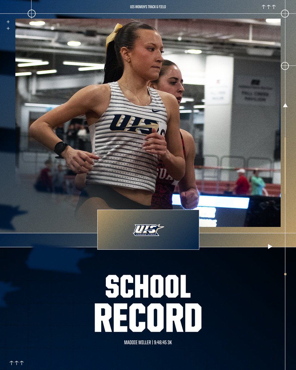 UISAthletics's tweet image. 🏆 𝐒𝐂𝐇𝐎𝐎𝐋 𝐑𝐄𝐂𝐎𝐑𝐃 𝐀𝐋𝐄𝐑𝐓 🏆

Maddie Miller just smashed the indoor 3,000m record with an incredible time of 9:48.45 in Louisville!

@UISXCTF | #ProtectThePrairie