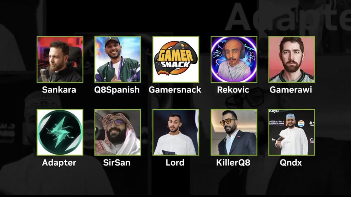 شكراً للجميع 🪐💜
<a href="/sankaraa10/">أيمن محمد</a> 
 <a href="/quadrastores/">QuadraStores</a> 
<a href="/NVIDIAGeForceME/">NVIDIA GeForce ME</a> 
#FramesWingames 
كان يوم جميل جداً 💜