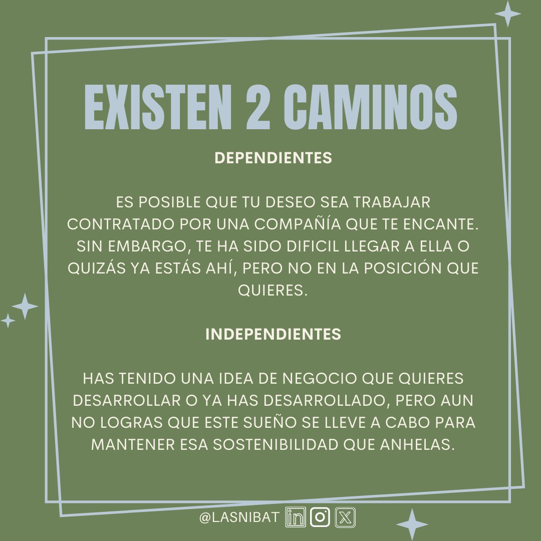lasnibat's tweet photo. Para Encontrar el Propósito de cada uno existen dos caminos… 

1️⃣ Para los que quieran trabajar de forma dependiente debemos buscar la forma de situarnos en este puesto ideal y para eso hay un camino. https://t.co/4aPUkZxG3b