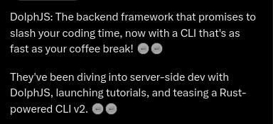 dolphjs's tweet image. Grok couldn&apos;t be more right. 🔥🔥
#typescript #rust #backend #nodejs