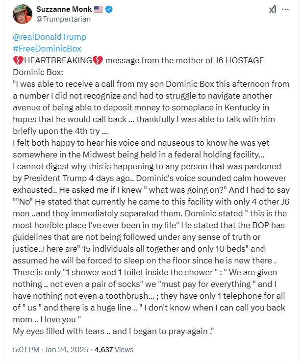 FreeJeremyBrown's tweet photo. We have not yet heard from Jeremy since he was processed into the Grayson jail in Kentucky. He is presently being held at the same facility as Dominic Box, who gives an account of the shithole that they have been sent to. Dominic reports that it is the worst jail he has been in yet. Those who have posted reviews of the jail mention physical abuse and denial of medical care. When is the administration going to step in and rescue these American HOSTAGES?  @realDonaldTrump  @JDVance  @RandPaul @AndyBeshearKY