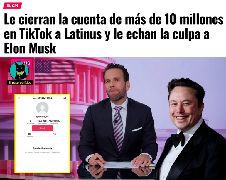 🔴🔴¡Eso sí calienta, Latinus!
Por impresentables, les cierran la cuenta de TikTok a Latinus de Lord Montajes. ¡Azi no, ANLO y Klaudia!
➡️ ➡️ wp.me/pbiqPq-p67
