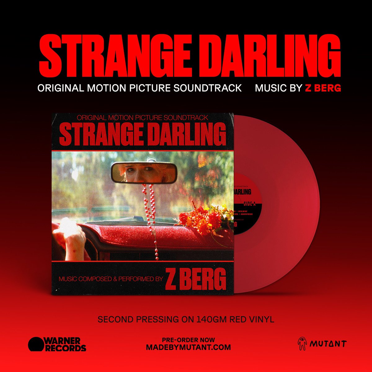 So since y’all snapped these babies up so fast, <a href="/madebymutant/">Mutant</a> made a second pressing of <a href="/strangedarlingx/">Strange Darling</a> vinyl. This one is what can only be described as a very slutty red. Supplies are, again, limited, but they are there for the taking! 

madebymutant.com/release/469027…