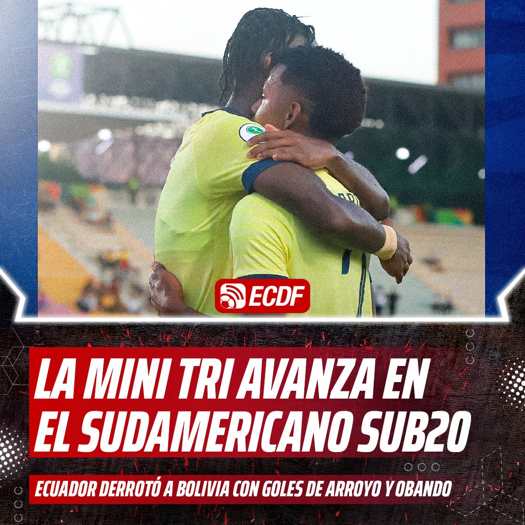 ElCanalDFutbol's tweet photo. 🚨🇪🇨 ¡GRAN DEBUT TRICOLOR! 🤩
⚽️ #LaMiniTri venció 2-1 a Bolivia en la fecha 1 del #SudamericanoSub20. https://t.co/RJqVJaRKkH